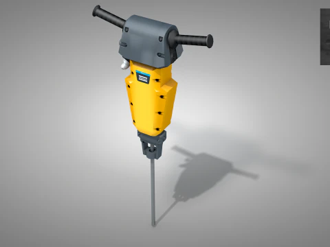 Construction Concrete Breaker 3D Model