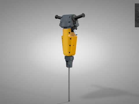 Construction Concrete Breaker 3D 模型
