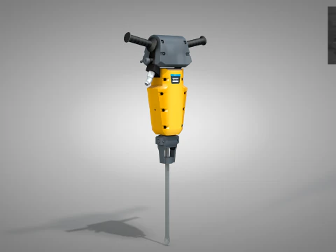 Construction Concrete Breaker 3D Model