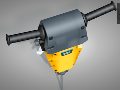 Construction Concrete Breaker 3D 模型