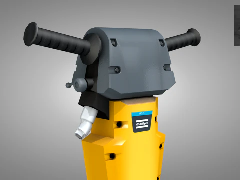 Construction Concrete Breaker 3D Model