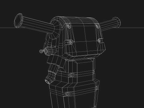 Construction Concrete Breaker 3D 模型