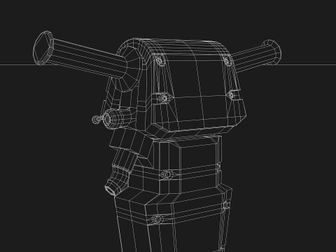 Construction Concrete Breaker 3D Model