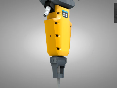 Construction Concrete Breaker 3D Model