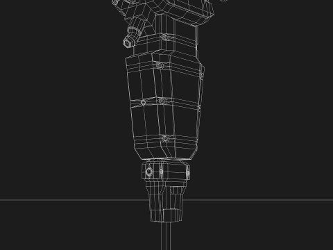 Construction Concrete Breaker 3D Model
