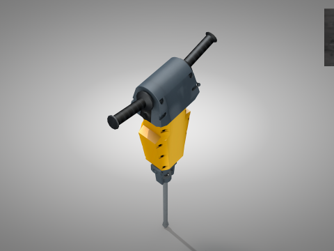 Construction Concrete Breaker 3D 模型