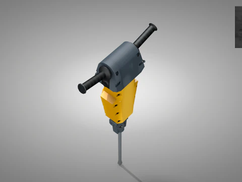 Construction Concrete Breaker 3D Model
