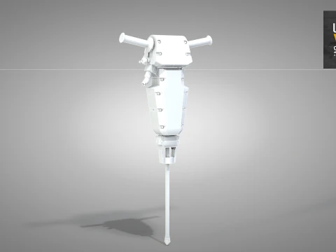 Construction Concrete Breaker 3D Model