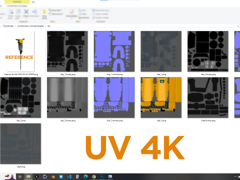Construction Concrete Breaker 3D 模型