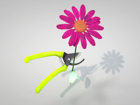 Садові щипці 3D Модель