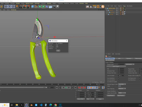 Garden Pliers 3D Model