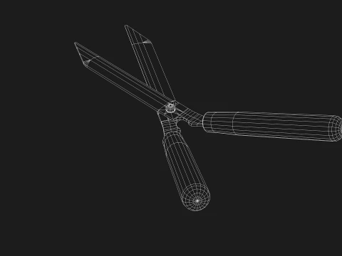 Garden Pruning Shears 3D Model