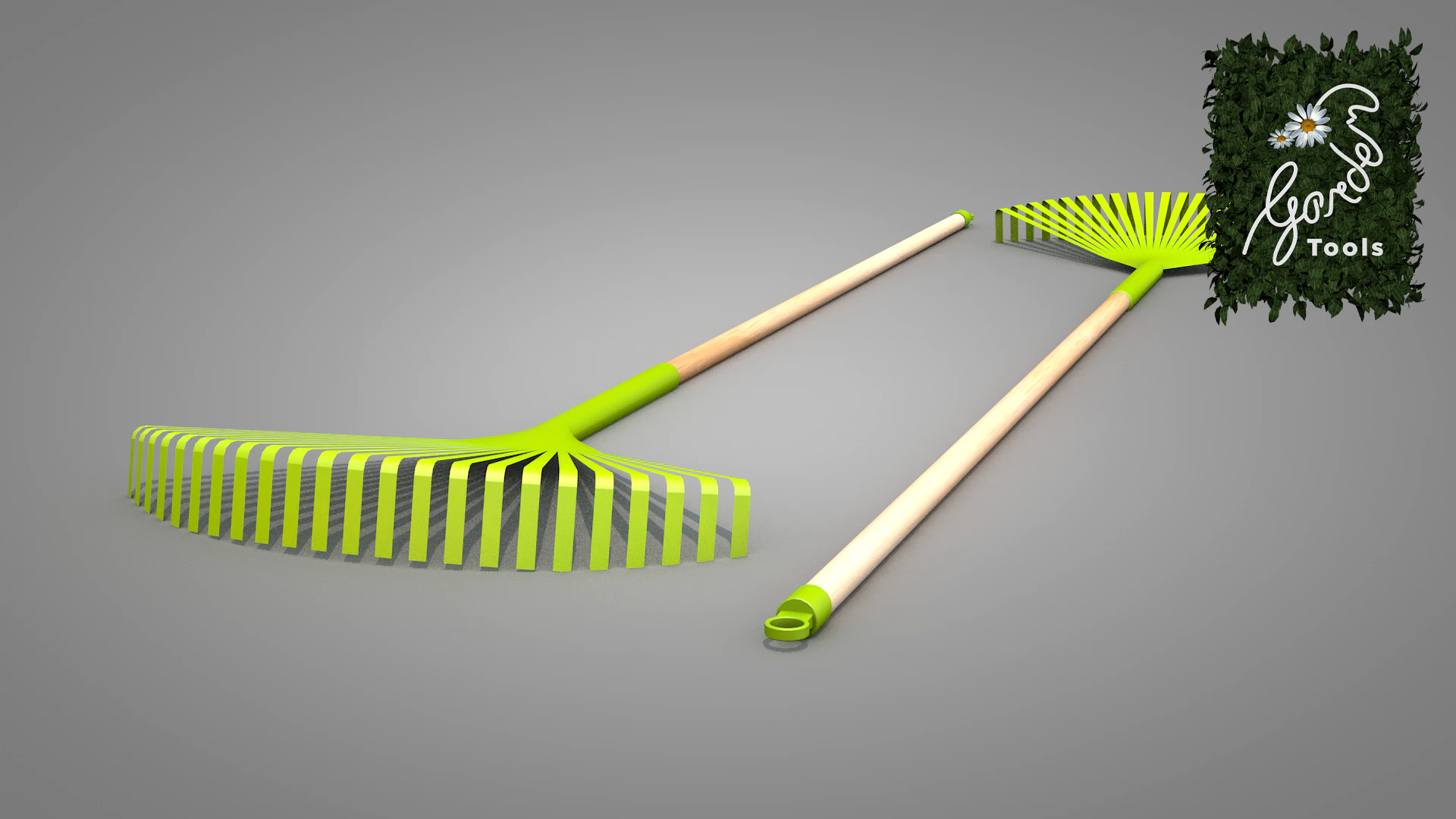 Garden Broom 3D Model .c4d .max .obj .3ds .fbx .stl .blend