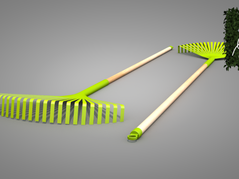 Garden Broom 3D Model