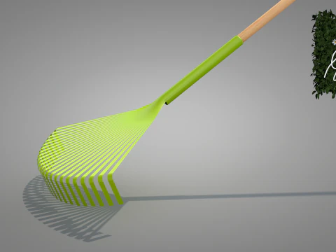 Garden Broom 3D Model