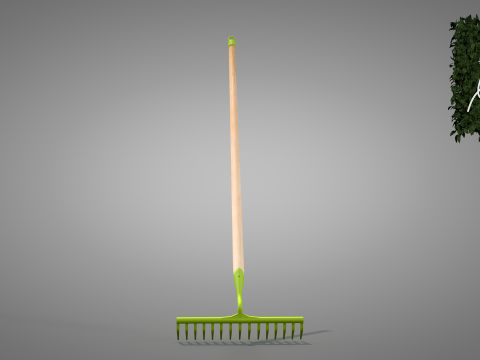 Garden Rake 15 Tines 3D Model