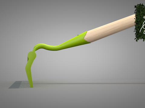 Garden Rake 15 Tines 3D Model