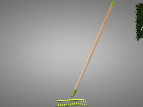 Garden Rake 15 Tines 3D Model