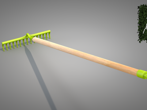 Garden Rake 15 Tines 3D Model