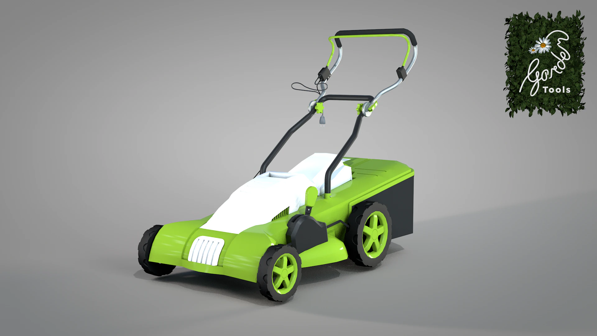 Garden Lawn Mower 3D Model .c4d .max .obj .3ds .fbx .stl .blend 
