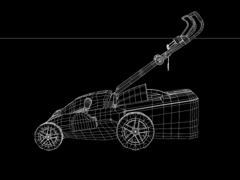 Garden Lawn Mower 3D Model