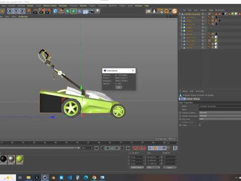 Garden Lawn Mower 3D Model