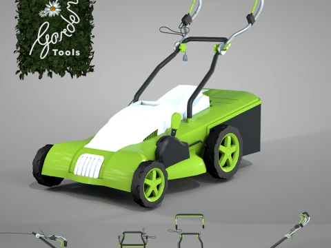 Garden Lawn Mower 3D Model