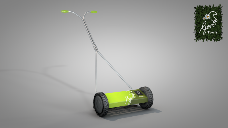 Garden Manual Lawn Mower 3D-Modell .c4d .max .obj .3ds .fbx .stl .blend 