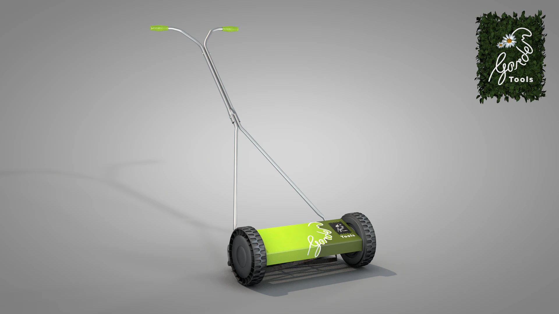 Garden Manual Lawn Mower 3D Model .c4d .max .obj .3ds .fbx .stl .blend 