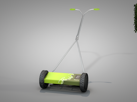 Garden Manual Lawn Mower 3D-Modell