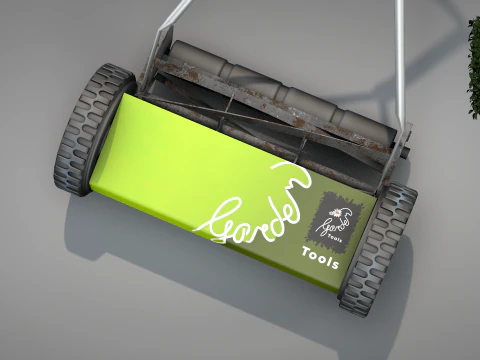 Garden Manual Lawn Mower 3D Model