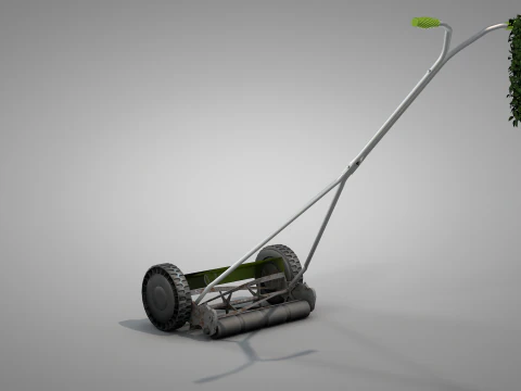 Garden Manual Lawn Mower 3D Model