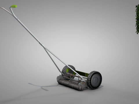 Garden Manual Lawn Mower 3D Model