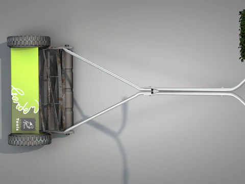 Garden Manual Lawn Mower 3D Model