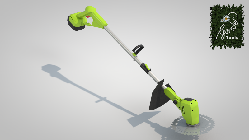 Garden Electric Trimmer Cordless Model 3D .c4d .max .obj .3ds .fbx .stl .blend