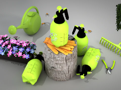Giardino - Spruzzatore manuale Modello 3D
