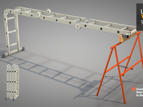 Construction - Multifunctional Ladder 3D-Modell