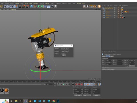 Construction - Tamping Rammer 3D 模型