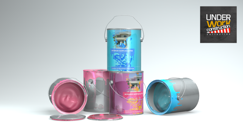 Construction Can Tint Dripping 3D 모델 .c4d .max .obj .3ds .fbx .stl .blend 