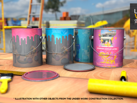Construction Can Tint Dripping 3D 모델