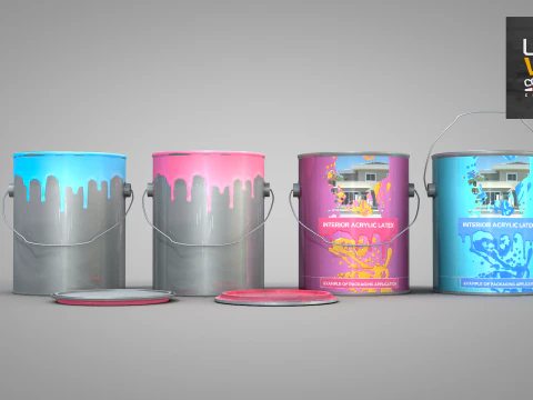 Construction Can Tint Dripping 3D Model