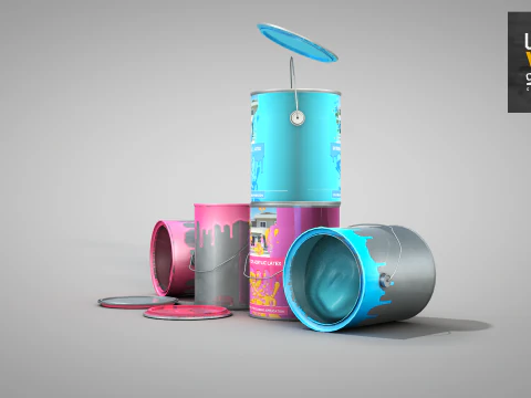Construction Can Tint Dripping 3D Model