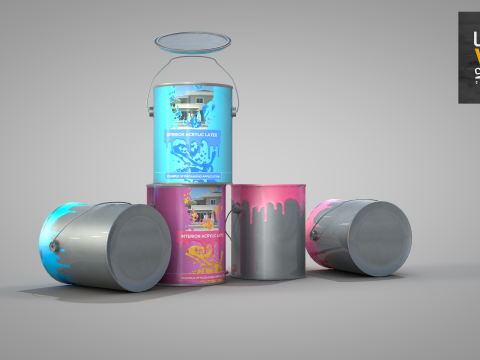 Construction Can Tint Dripping 3D 모델