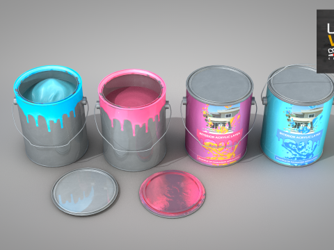 Construction Can Tint Dripping 3D 모델