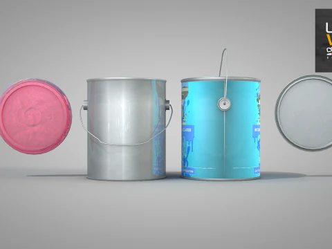 Construction Can Tint Dripping 3D Model