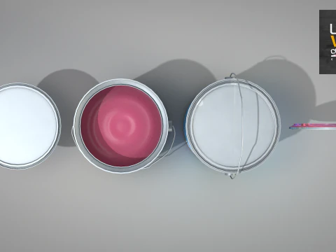 Construction Can Tint Dripping 3D Model