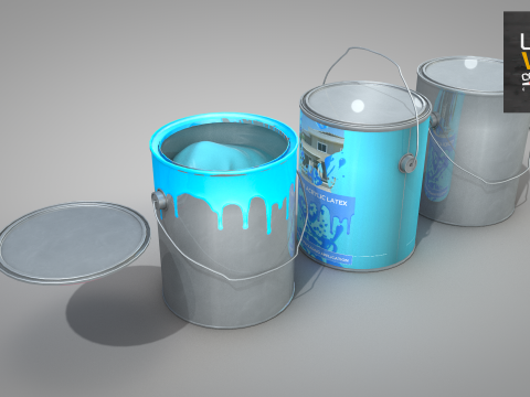 Construction Can Tint Dripping 3D 모델