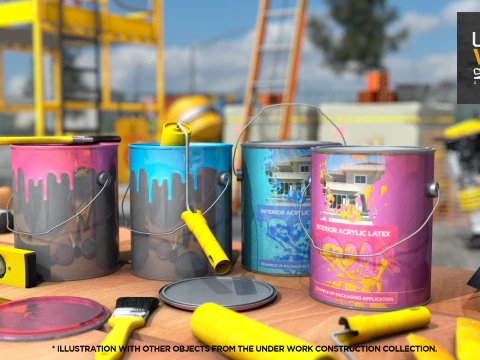 Construction Can Tint Dripping 3D Model