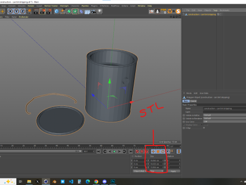 Construction Can Tint Dripping 3D 모델