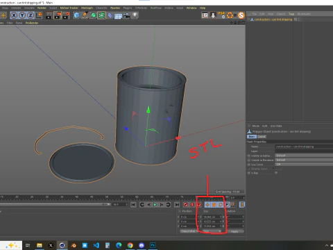 Construction Can Tint Dripping 3D Model